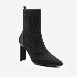 Cosy Island Black Heeled Ankle Boots